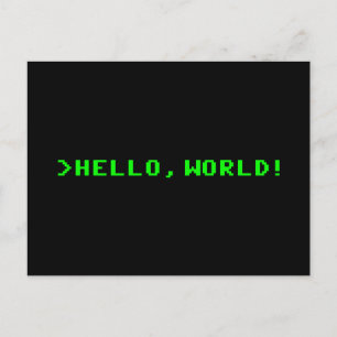 Hello World Computer Programming ポストカード