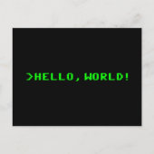 Hello World Computer Programming ポストカード (正面)