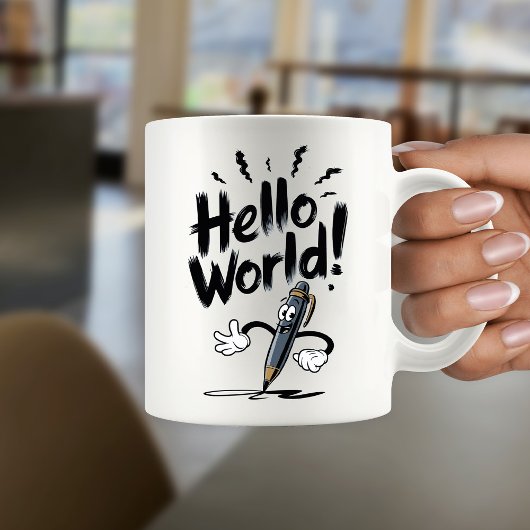 Hello World Mug学校復帰ギフトfor先生 コーヒーマグカップ