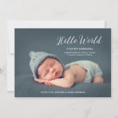 Hello World Overlay withフローラデコールベビー誕生 案内状 (正面)