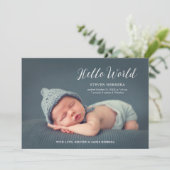 Hello World Overlay withフローラデコールベビー誕生 案内状 (スタンド正面)