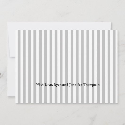 Hello World Photo Grayベビー誕生発表 案内状 (裏面)