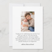 Hello World Thank You Birth Announcement 案内状 (裏面)