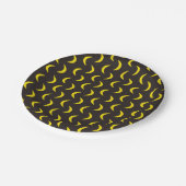 Hello Yellow Moon – シームレスなハロウィンパターン。 ペーパープレート (アングル)