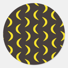 Hello Yellow Moon – シームレスなハロウィンパターン。 ラウンドシール