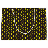 Hello Yellow Moon – シームレスなハロウィンパターン。 ラージペーパーバッグ (裏面)