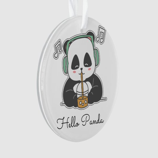#HelloPandaAcrylicOrnament オーナメント (正面)