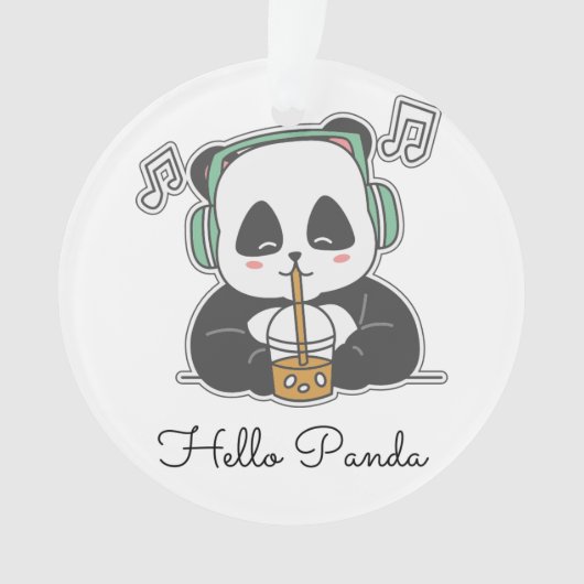 #HelloPandaAcrylicOrnament オーナメント (正面)
