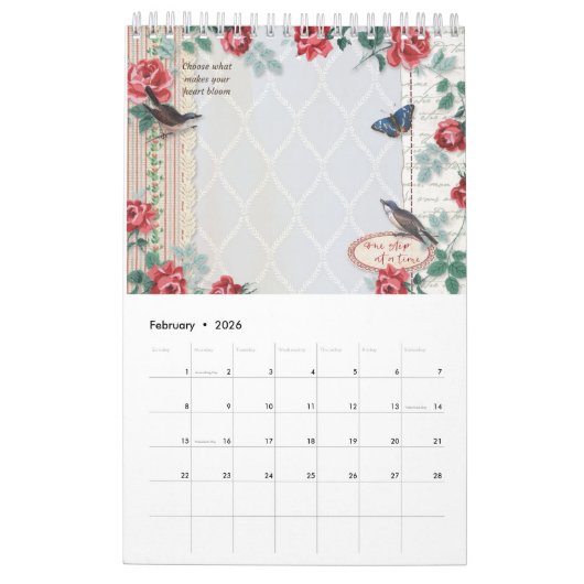 hellosusan Designs 12 Month Calendar 2026 カレンダー (2月 2026)