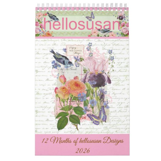 hellosusan Designs 12 Month Calendar 2026 カレンダー (カバー)