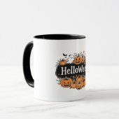 "HelloWeen"ハロウィーンパンプキン&幽霊コンボマグカップ マグカップ (正面左)