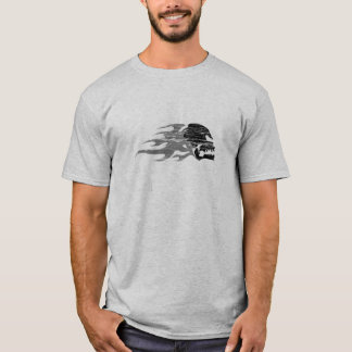 HellRidersのスカルおよび炎のTシャツ Tシャツ