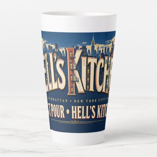 Hell's Kitchen Manhattan NYC カフェラテマグ (正面)