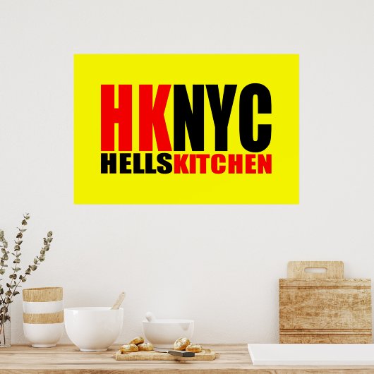 Hell's Kitchen New York Cityロゴ ポスター (キッチン)