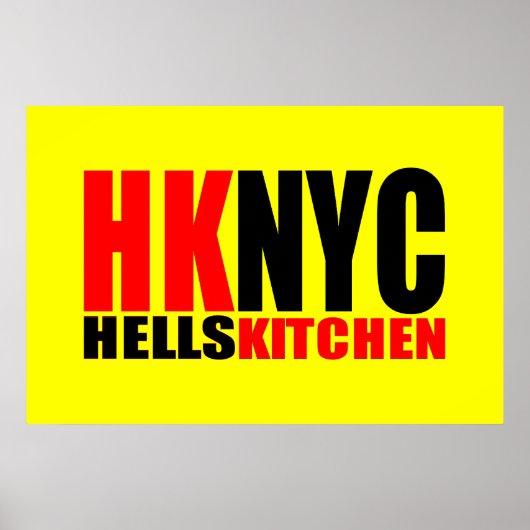 Hell's Kitchen New York Cityロゴ ポスター (正面)