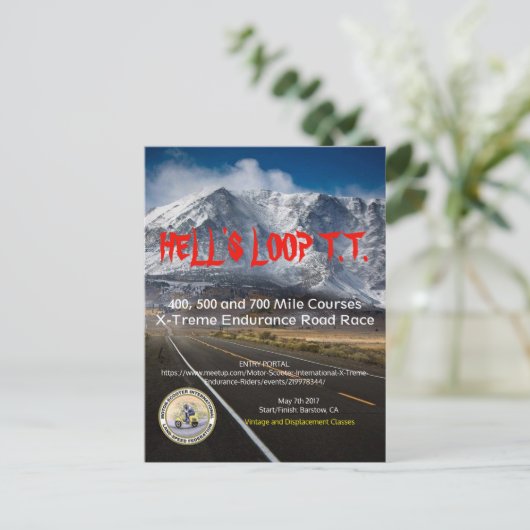 HELL'S LOOP T.T. 2017はがき ポストカード (スタンド正面)