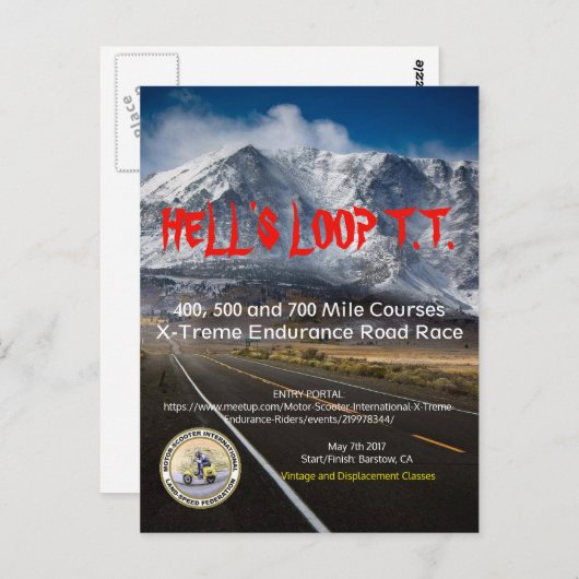 HELL'S LOOP T.T. 2017はがき ポストカード (正面/裏面)