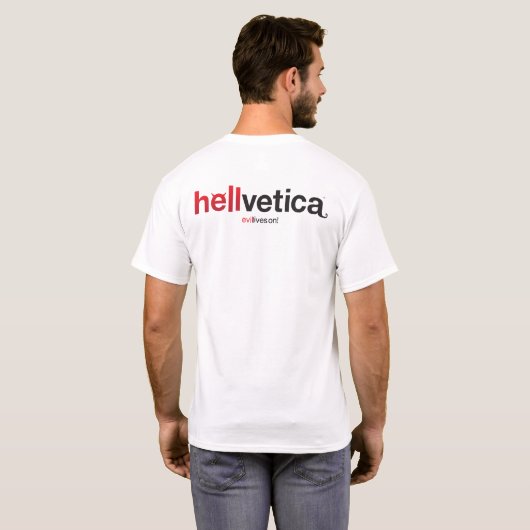 hellvetica - ホリゾンタルロゴ tシャツ (裏面フル)