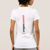 hellvetica - 縦型ロゴ 女性用 tシャツ (裏面)