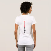 hellvetica - 縦型ロゴ 女性用 tシャツ (裏面フル)