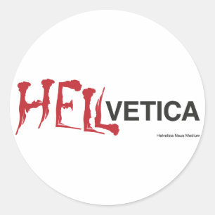 Hellvetica - Helvetica邪悪な双生児 ラウンドシール
