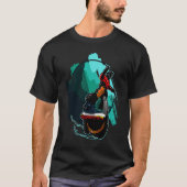 Helmet Stuntman on Unicycle Tシャツ (正面)