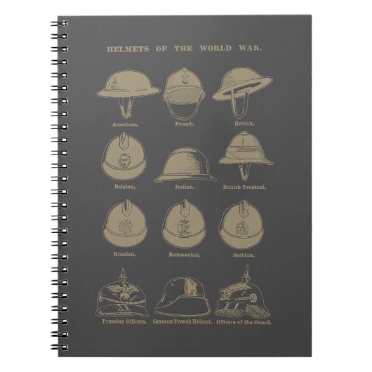 Helmets of the World War 1 ノートブック (正面)