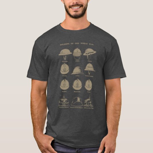 Helmets of the World War 1  Tシャツ (正面)