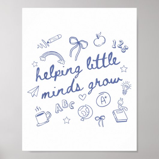 Helng Little Minds Grow Cute New Teacher Creative  ポスター (正面)
