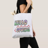 "Heloo Spring" フラワープリント トートバッグ (クローズアップ)