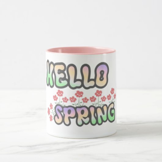 "Heloo Spring" | フラワープリント マグカップ (中央)