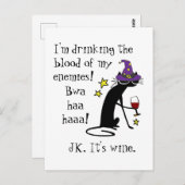 Helood of My Enemies, JK Wine, Black Cat ポストカード (正面/裏面)