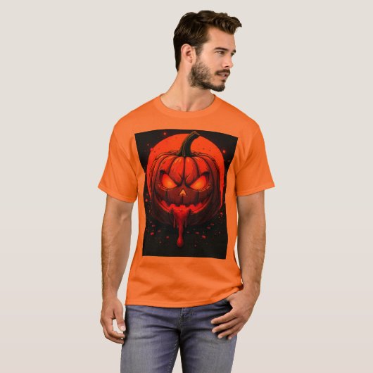 heloween, pumpkin TPrinted -shirt Tシャツ (正面フル)
