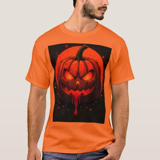 heloween, pumpkin TPrinted -shirt Tシャツ (正面)