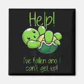 Help I've Fallen And I Can't Get Up Turtle Lovers マグネット (正面)