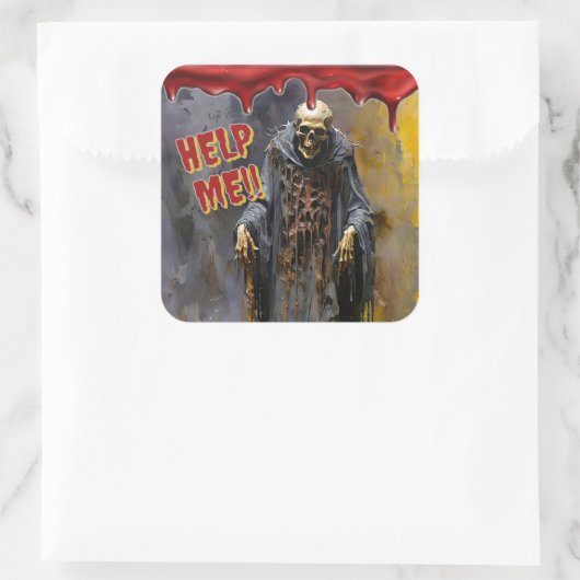 Help Me!! – A Scream from the Shadows スクエアシール (バッグ)