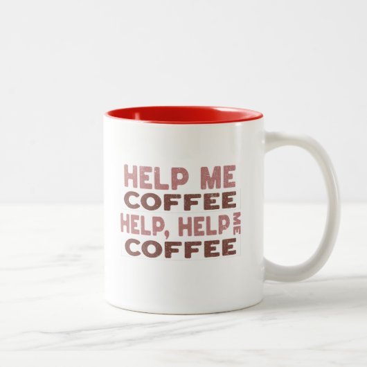 Help Me Coffee mug ツートーンマグカップ (右)