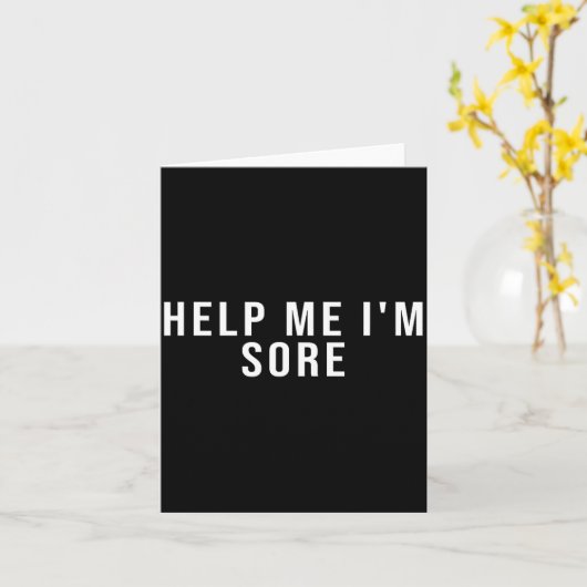 Help Me I'm Sore カード (黄色い花)