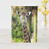 Help Mom - Giraffe Mother's Day Card カード (黄色い花)