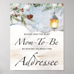 Help the Busy Mom-to-Be Address an Envelope  Poste ポスター<br><div class="desc">Help the Busy Mom-to-Be Address an Envelope Poster.
View the collection link on this page to see all of the matching items in this beautiful design.</div>