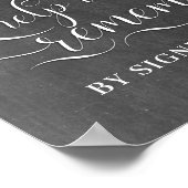 Help Us Remember Chalkboard Wedding Sign ポスター (角)