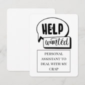 Help Wanted Funny Comic サンキューカード (正面/裏面)