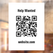 Help Wanted QR Code Website White Template  ウィンドウサイン (シート2)