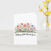 Helping Little Minds Grow Teacher Floral Back To S カード (黄色い花)