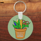Helping Me Grow Teacher Gift Metal キーホルダー (正面)