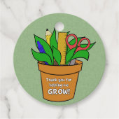 Helping Me Grow Teacher Gift Metal フェイバータグ (正面)