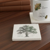 Helping Me Grow Watercolor Oak Tree Thank You Gift ストーンコースター