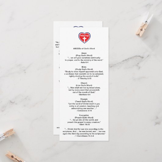 Helpology™ Biblemark™ カード (正面/裏面インサイチュ)