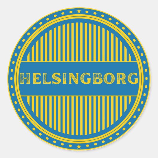 Helsingborg City Pride Emblem – Swedish Identity ラウンドシール (正面)
