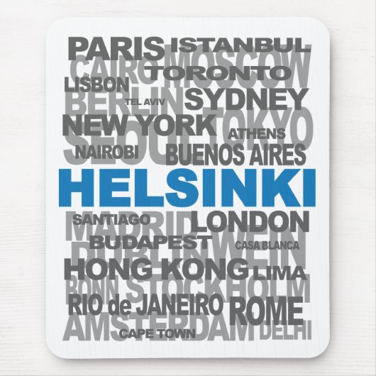 HELSINKIおよびその他の都市mosepad マウスパッド (正面)